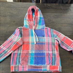 Ralph Lauren Multicolor Plaid Hoodie Sweater